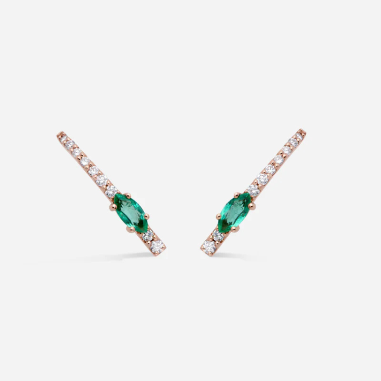 Pendientes Spike Jardín de Aire GOLD & ROSES